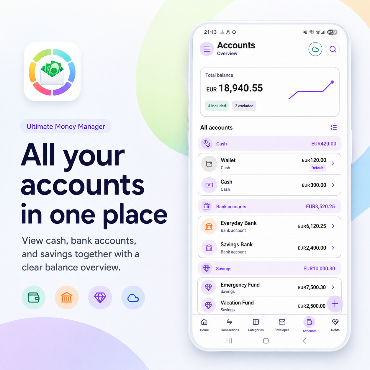 All your accounts in one place